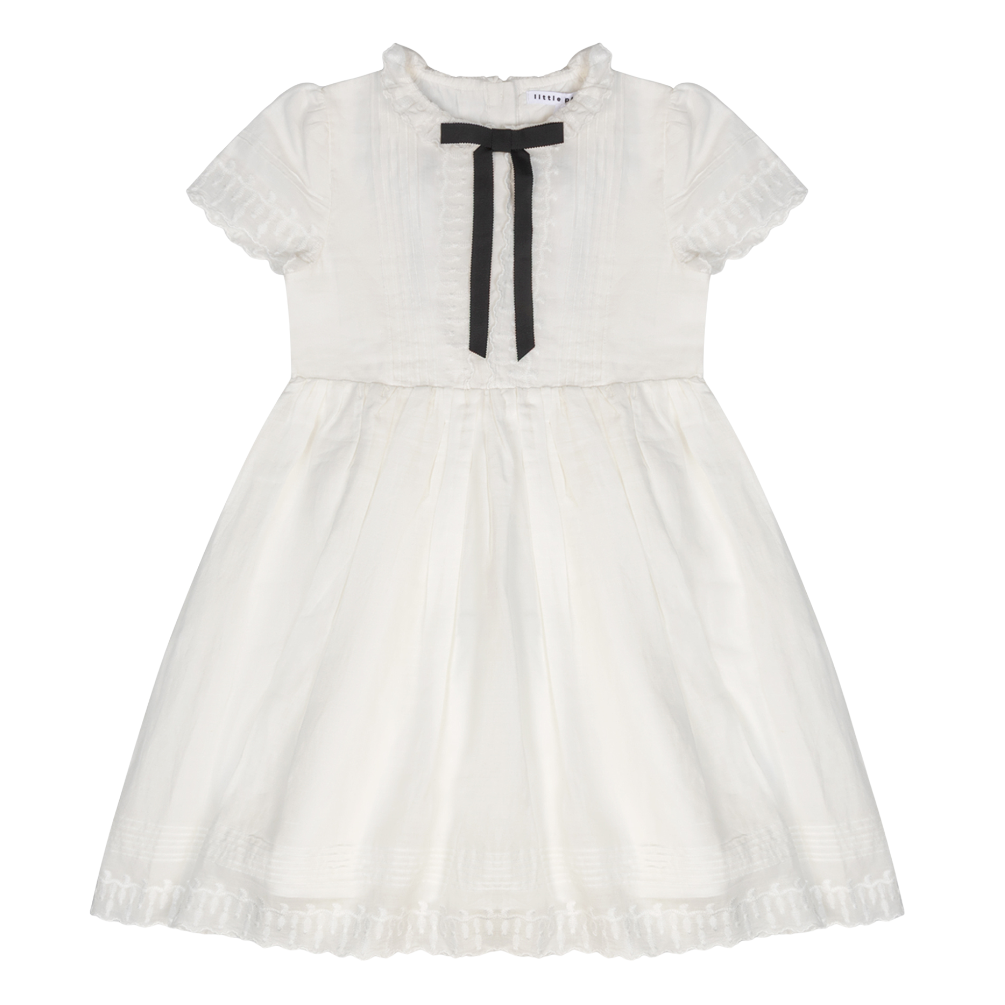 Little Parni - Girls Evening Bow Dress Short Sleeves