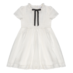 Little Parni - Girls Evening Bow Dress Short Sleeves