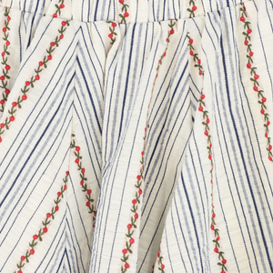 Girls Striped Floral Flared Skirt – Soft Cotton Everyday Style