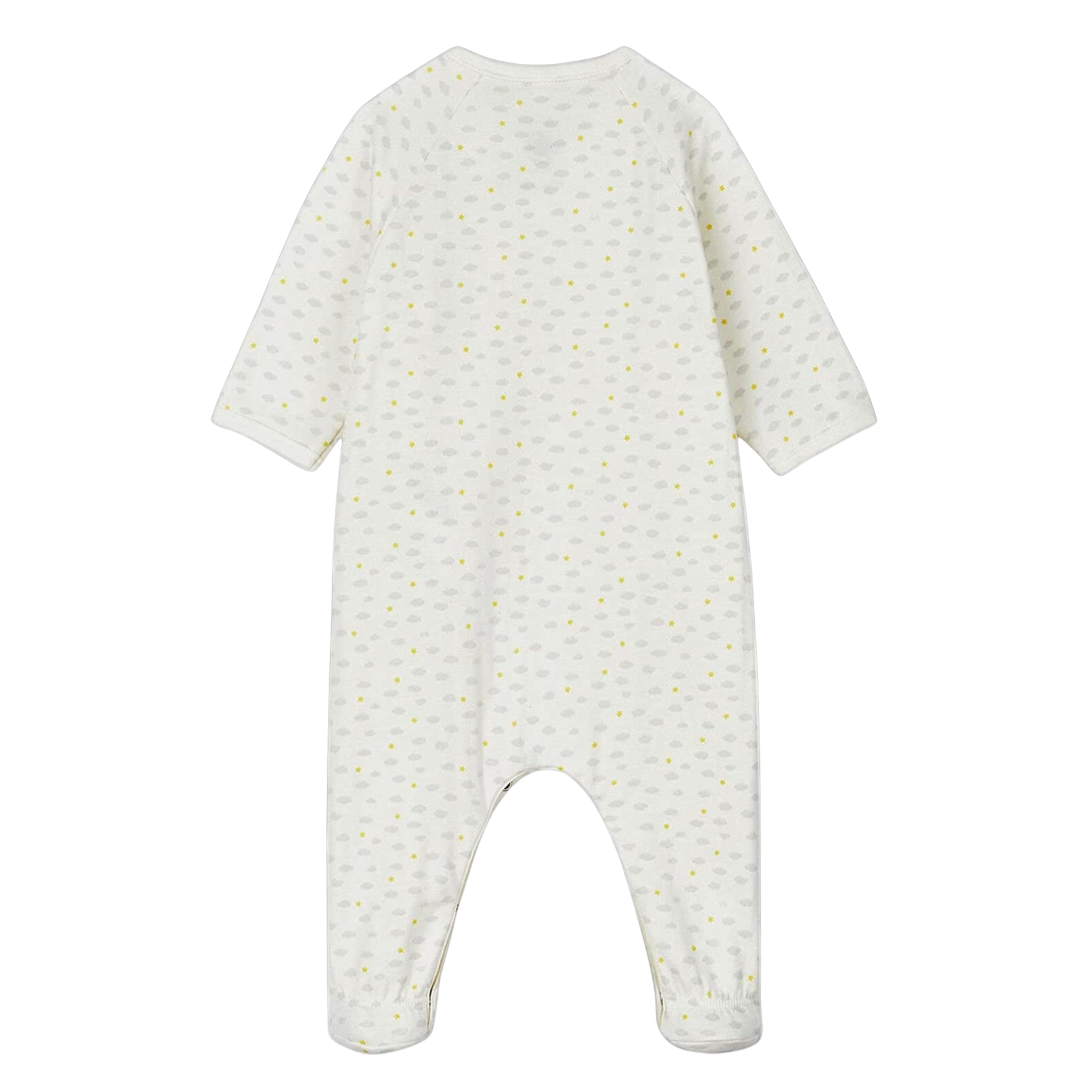 Petit Bateau - Baby Side Snap Footie – Cloud Print Organic Cotton Newborn Sleeper