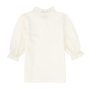 Girls Pleated Bib Blouse – Classic Cotton Top