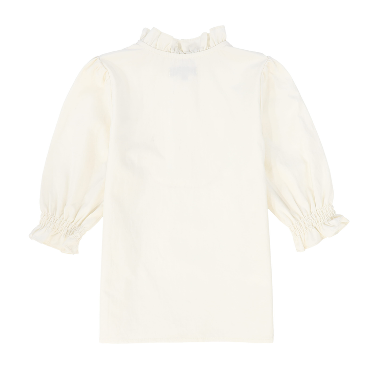 Girls Pleated Bib Blouse – Classic Cotton Top