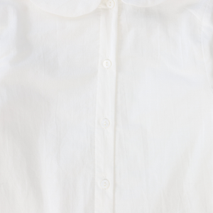 Peter Pan Collar Button Blouse – White Classic Kids Top