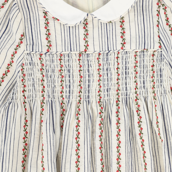 Girls Smocked Chest Floral Print Dress – Timeless Cotton Dress