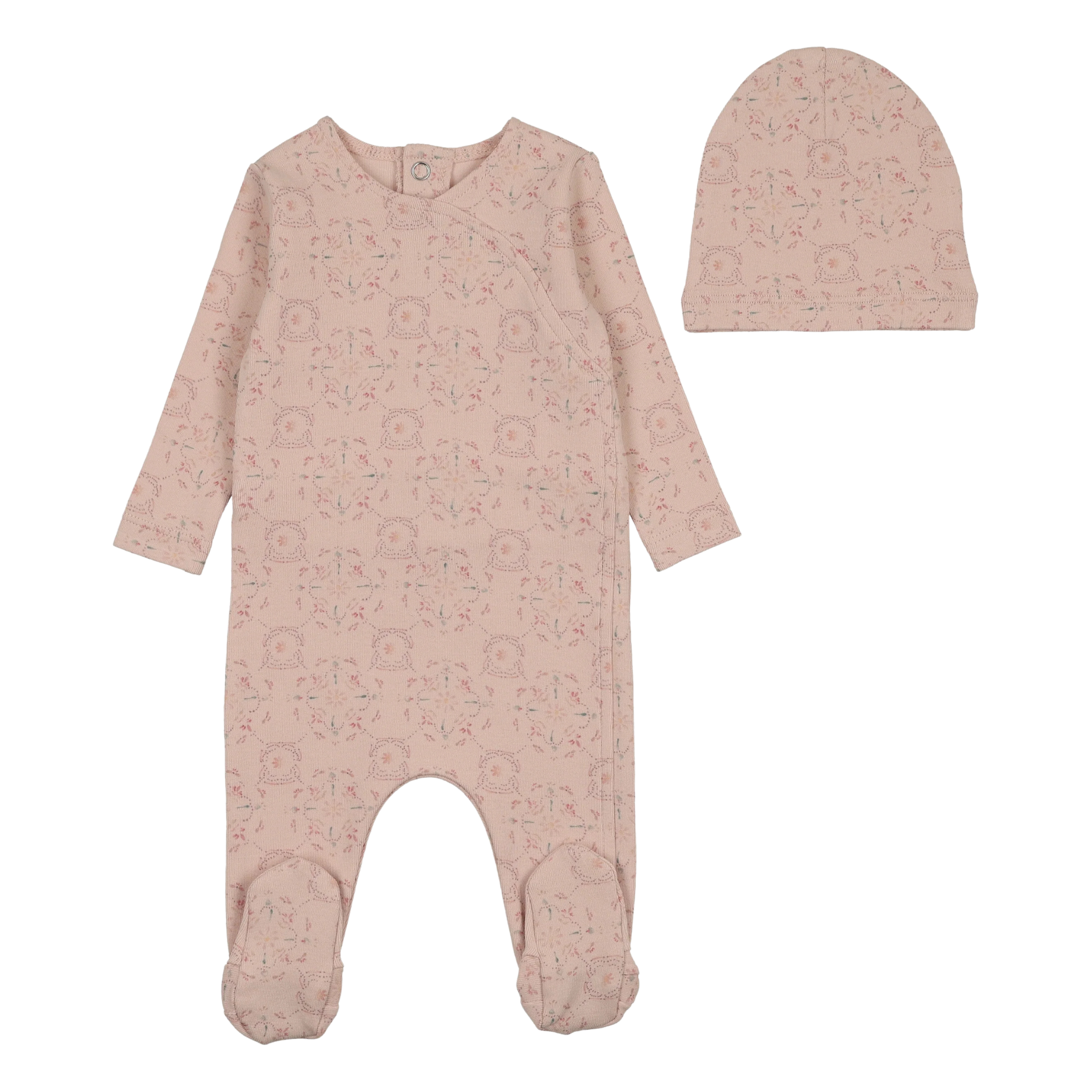 Bee and Dee - Sweet Pattern Footie/Beanie