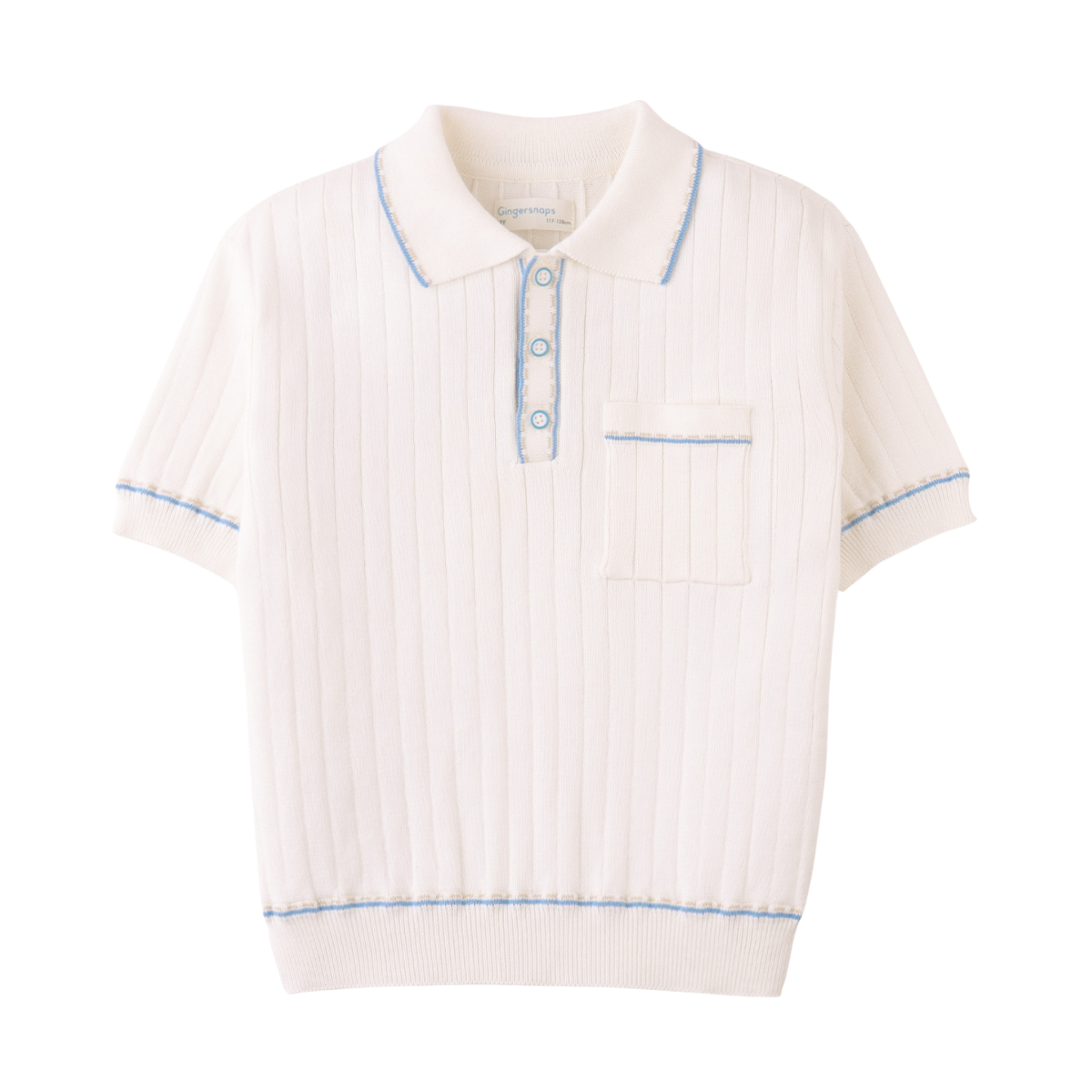 Gingersnaps Reiner Polo Shirt with Stripe Tipping Accents