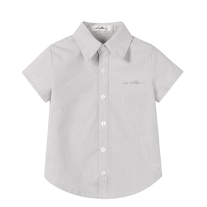 Nou Nelle Striped Boy Shirt – Sage Cotton Shirt