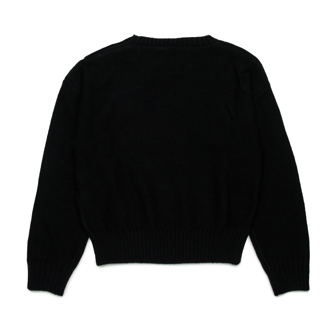N21 Kids Decorative Button Jacket – Black Elegance