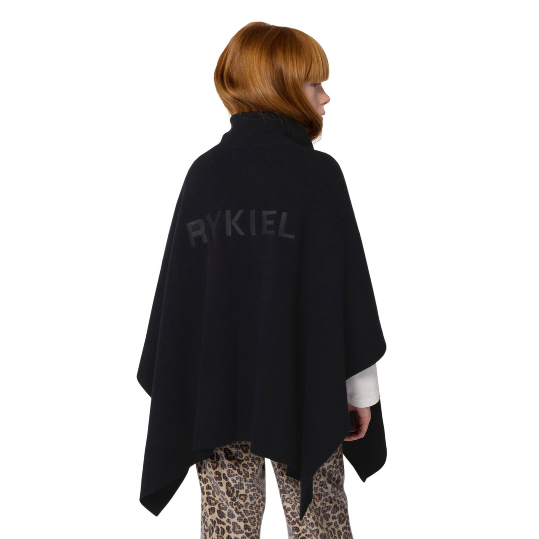 Sonia Rykiel Black Knit Cape | Designer Outerwear
