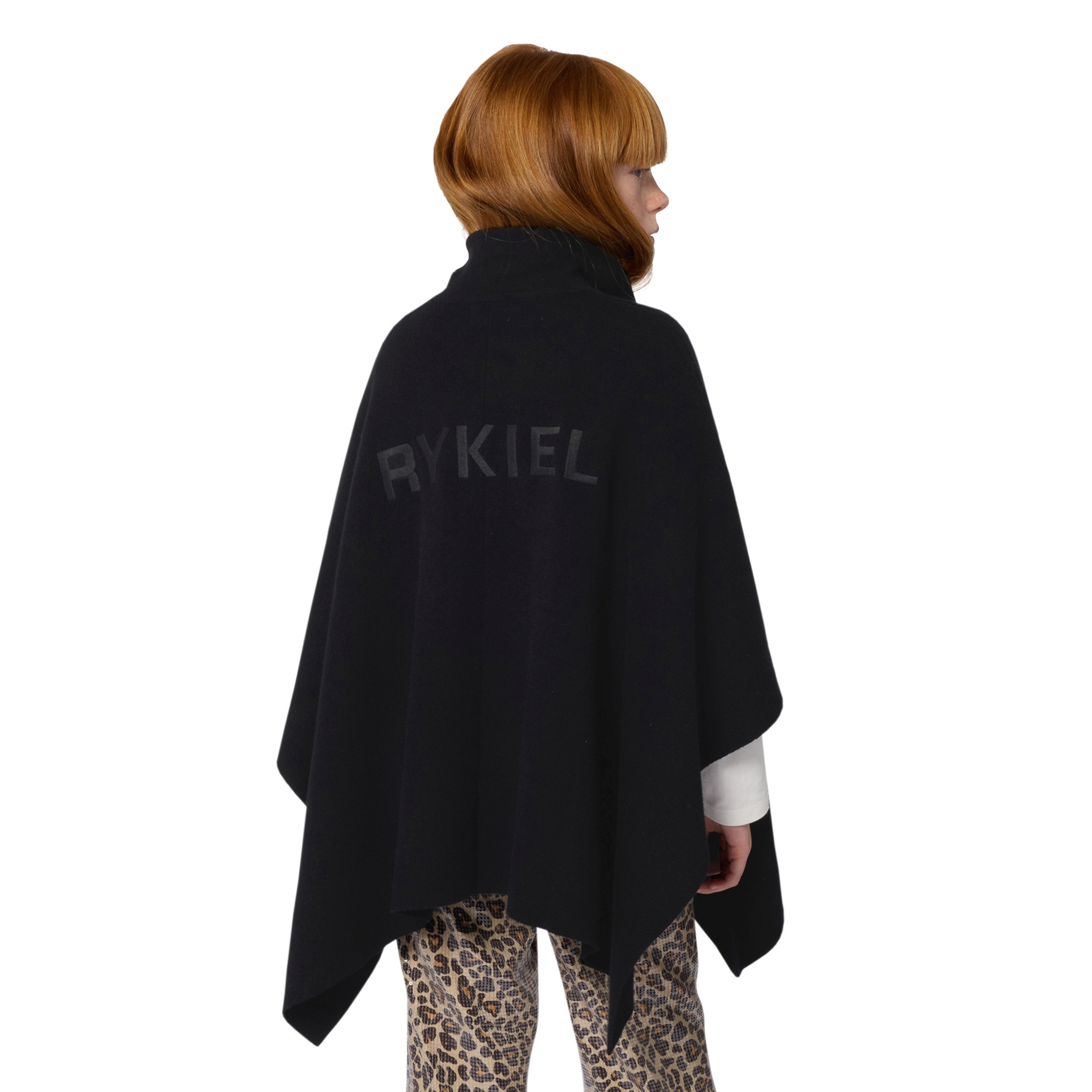 Sonia Rykiel Black Knit Cape | Designer Outerwear