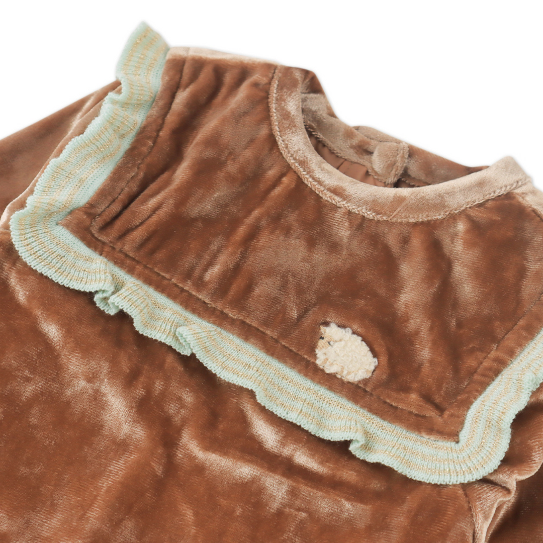 Leonie Baby‑Girl Ruffle Pullover – Soft Cotton Knit Top | Gingersnaps