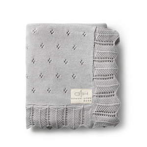 DH Scalloped Pointelle Blanket – Blush Pink Rice, Natural & Nimbus Cloud