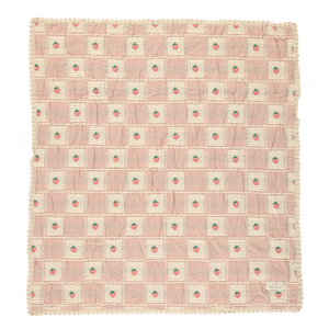 Bebe Organic Summer Strawberry Blanket – Soft Knit Baby Blanket