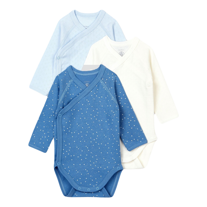 Petit Bateau | Long-Sleeved Bodysuit - Pack of 3