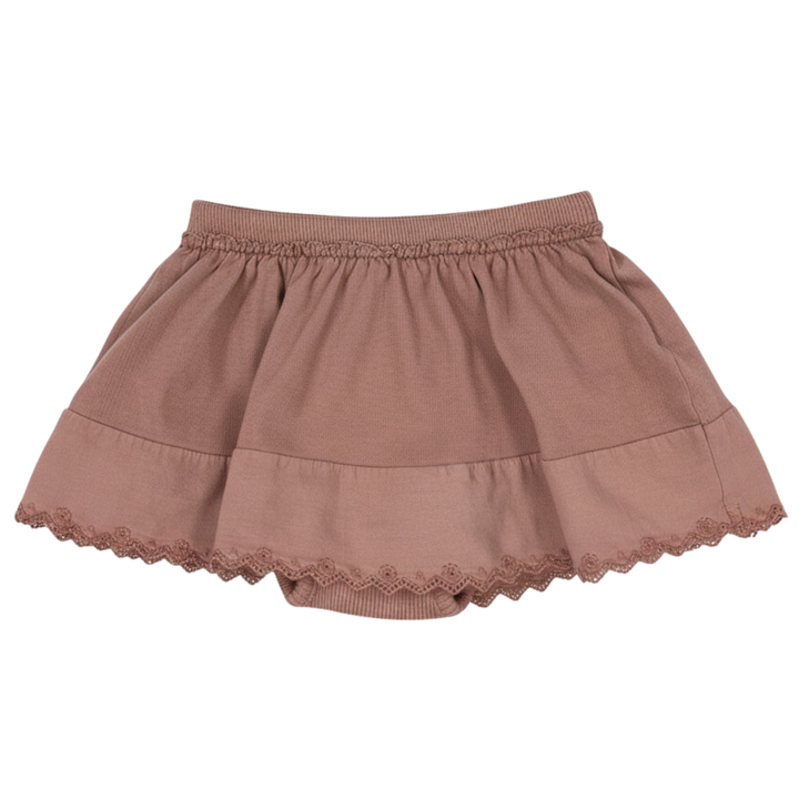 Snug Cap Sleeve Top and Skort Set Premium Neutral Coordinated Outfit Built-In Shorts