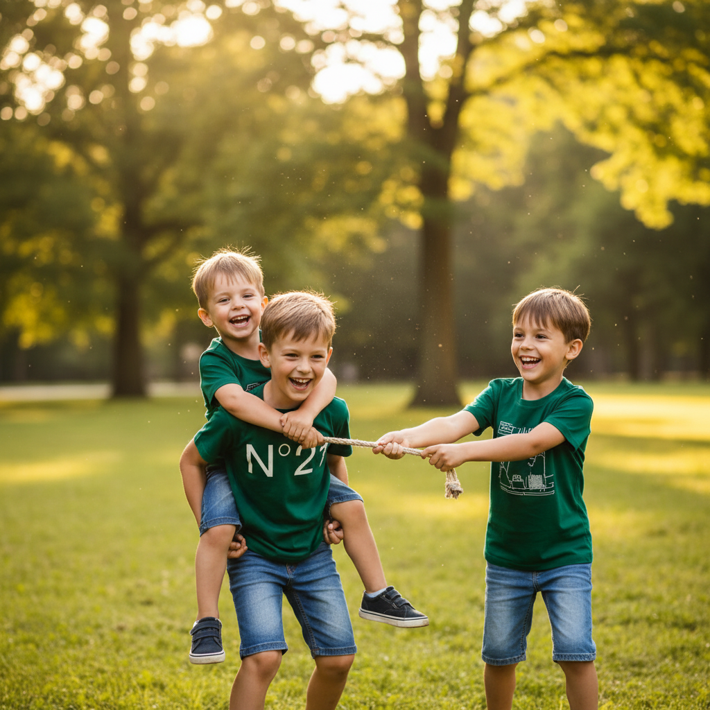 N°21 Boys Iconic Logo T-Shirt - Dark Green