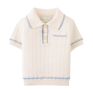 Gingersnaps Baby Reiner Polo Shirt with Striped Tipping Accents