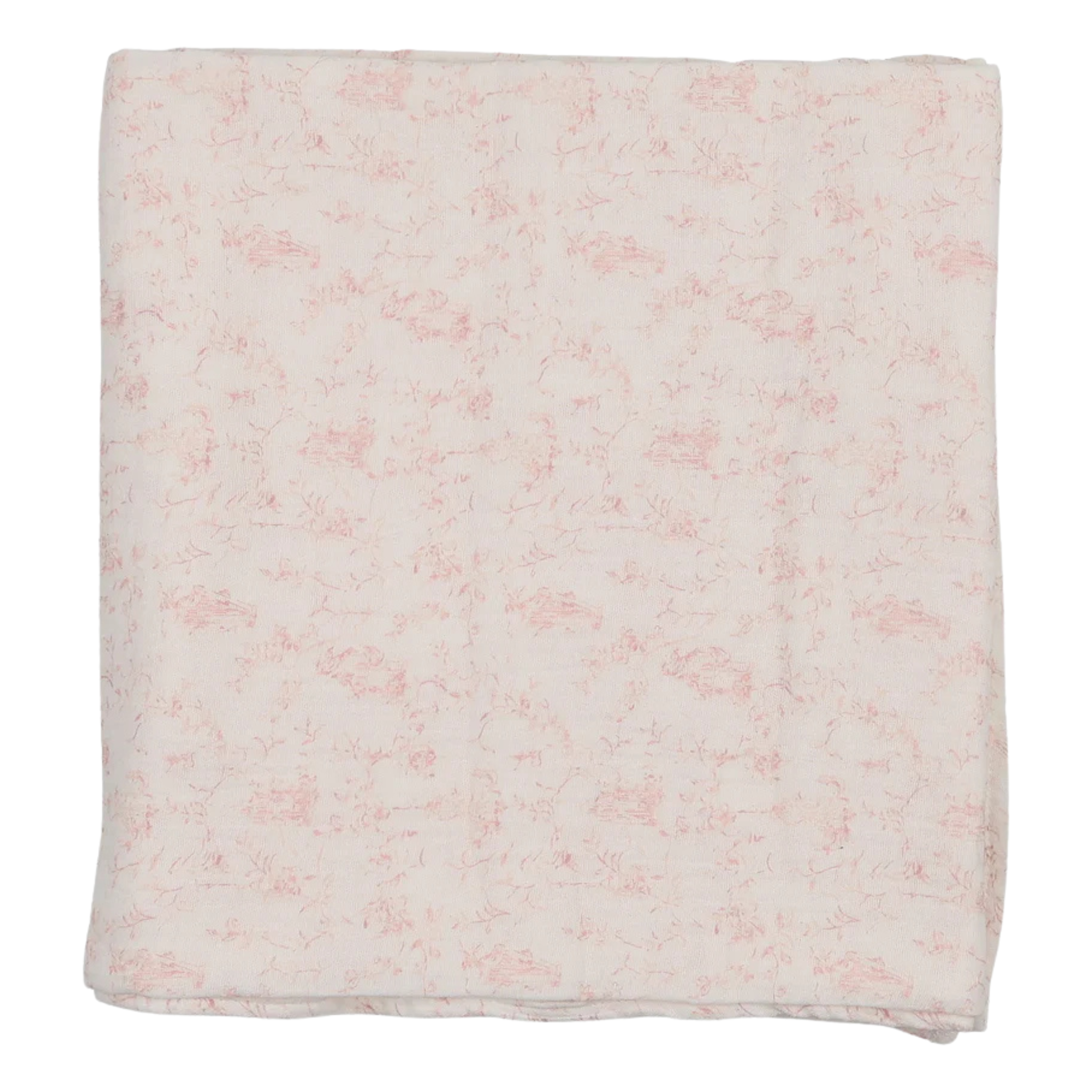 Bee & Dee Muted Pink Birdcage Toile Swaddle Vintage Parisian Inspired Boutique Newborn Toddler Girls Nursery Accessory