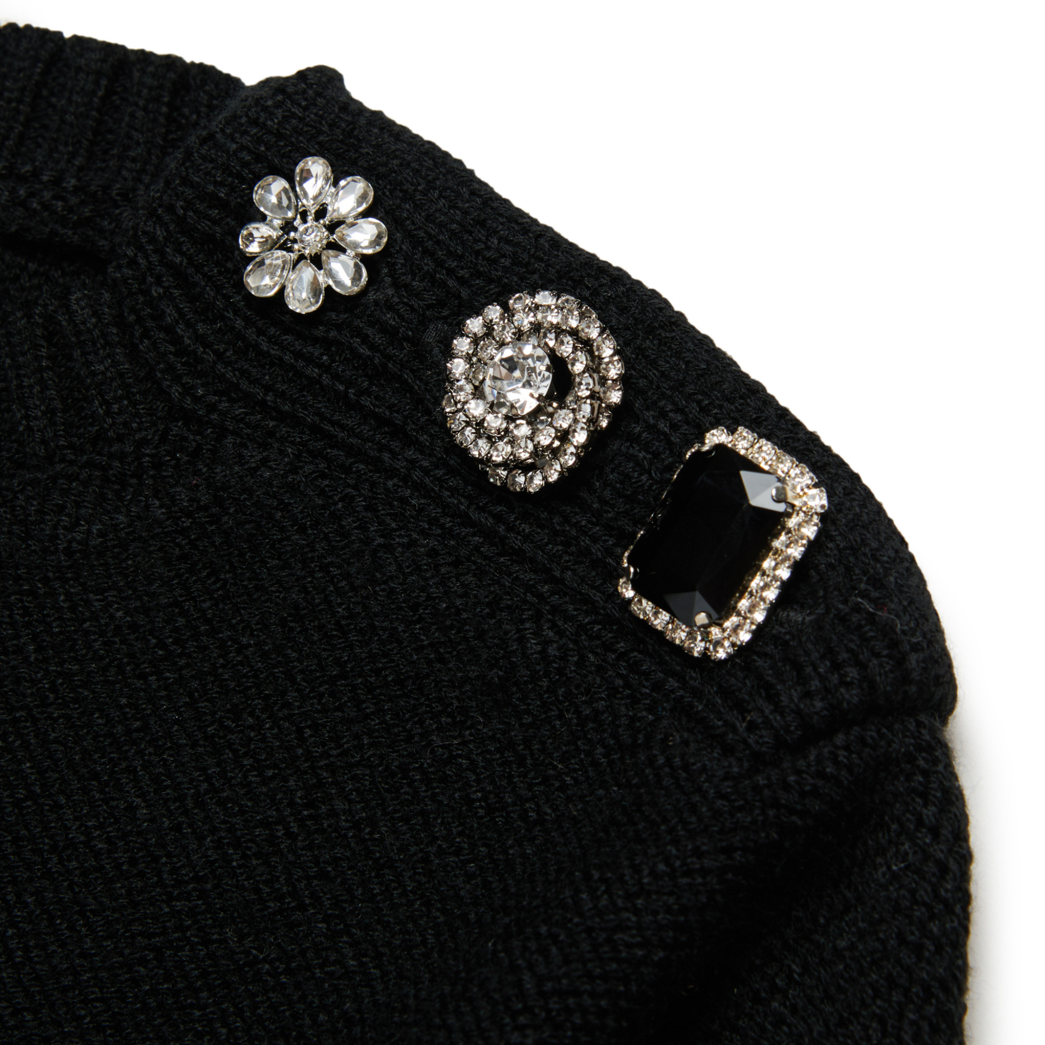 🖤 N21 Black Decorative Button Sweater – Italian Designer Luxury