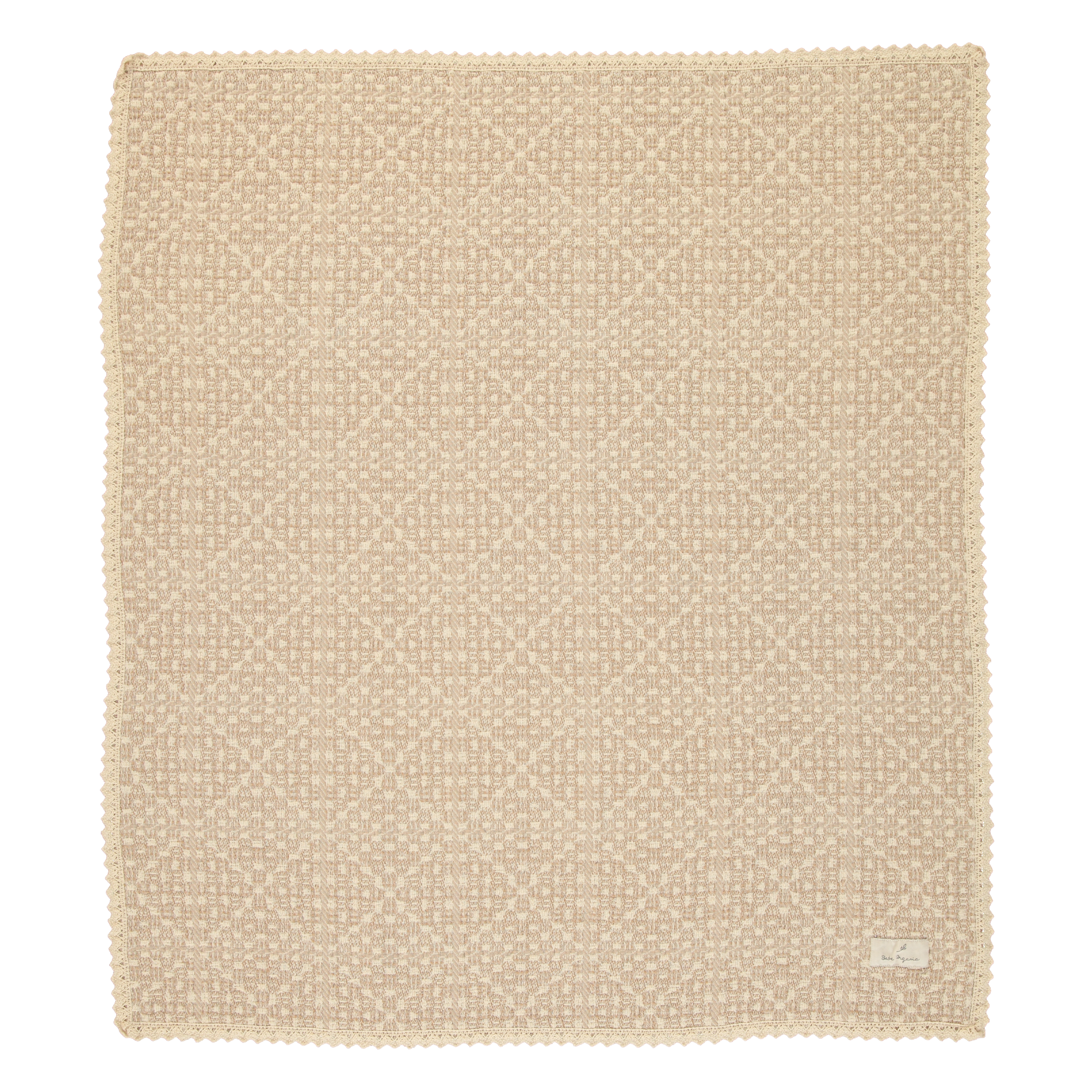 Bebe Organic Crochet Blanket – Taupe Baby Blanket