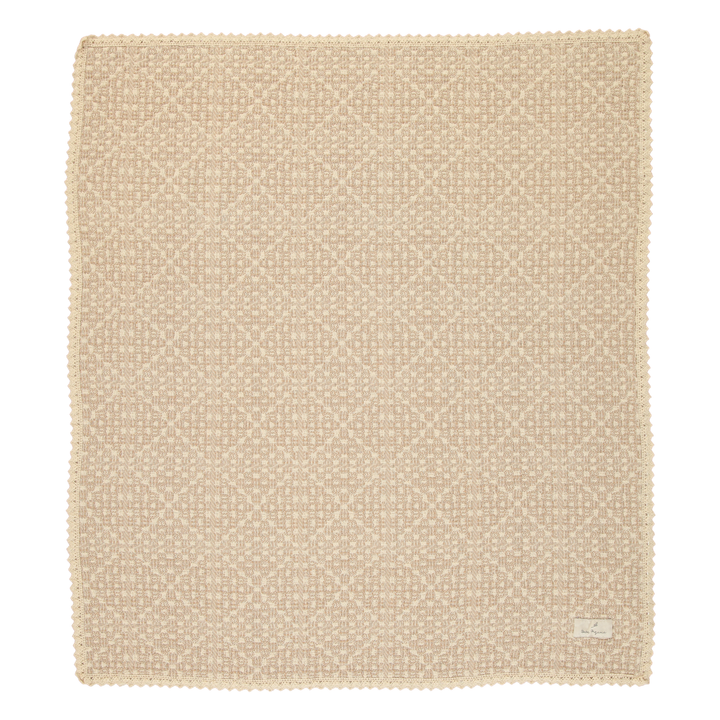 Bebe Organic Crochet Blanket – Taupe Baby Blanket