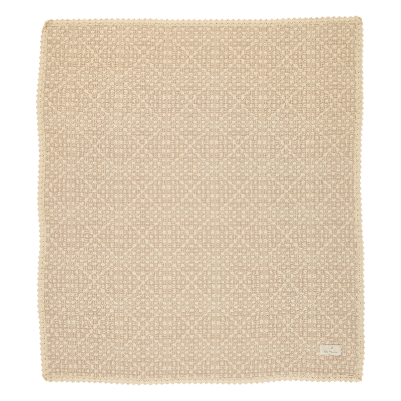 Bebe Organic Crochet Blanket – Taupe Baby Blanket