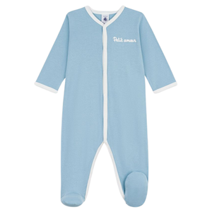 Petit Bateau - Baby Front Snap Footie – Petit Amour Blue
