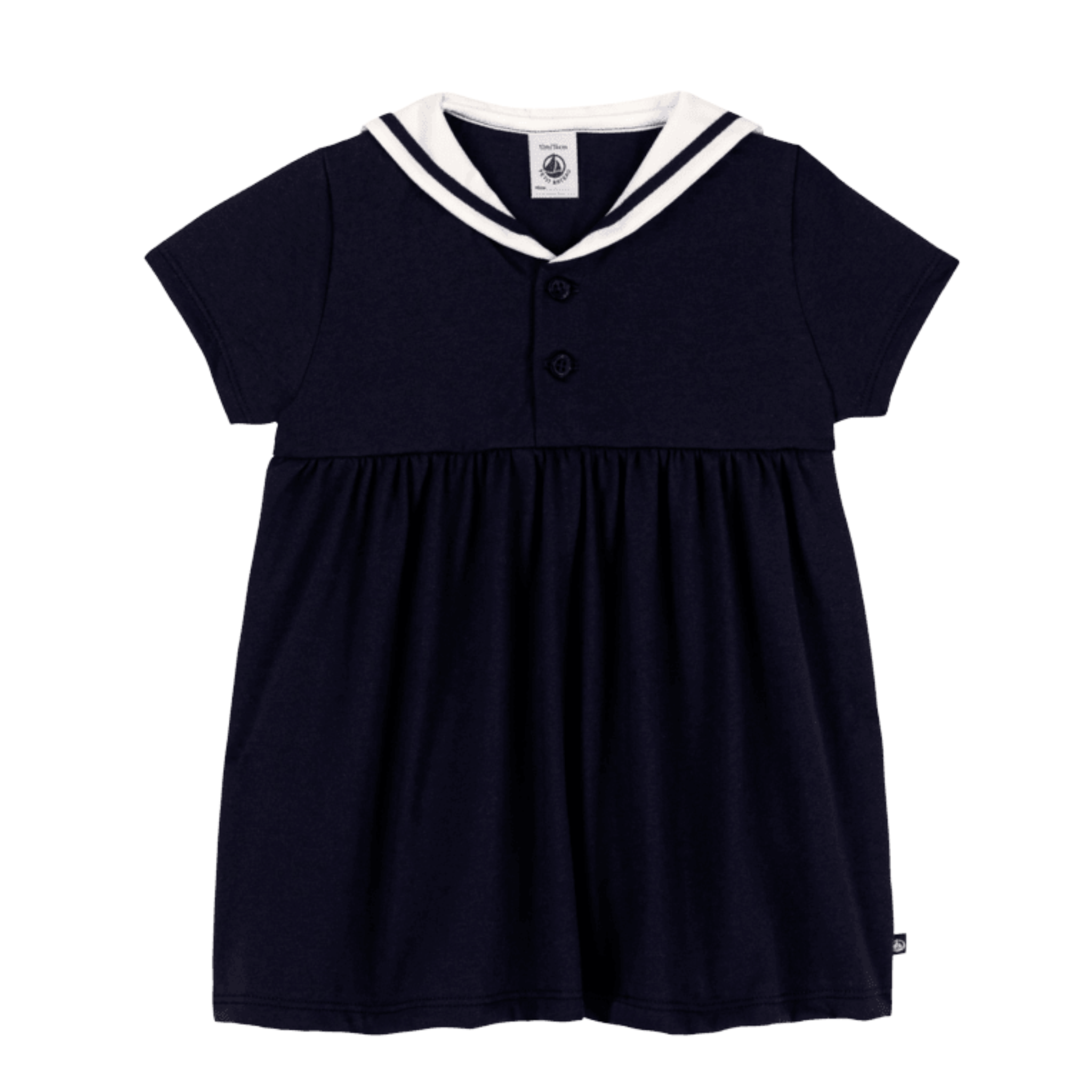Petit Bateau - Baby Girl Sailor Collar Dress – Navy