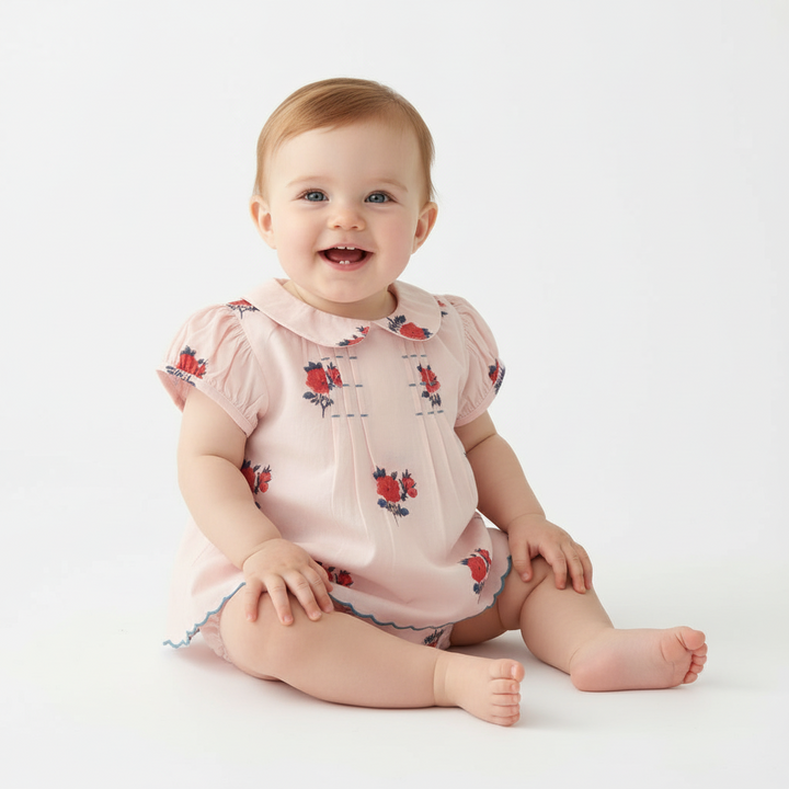 Bebe Organic La Vie En Rose April Baby Set – Floral Baby Outfit