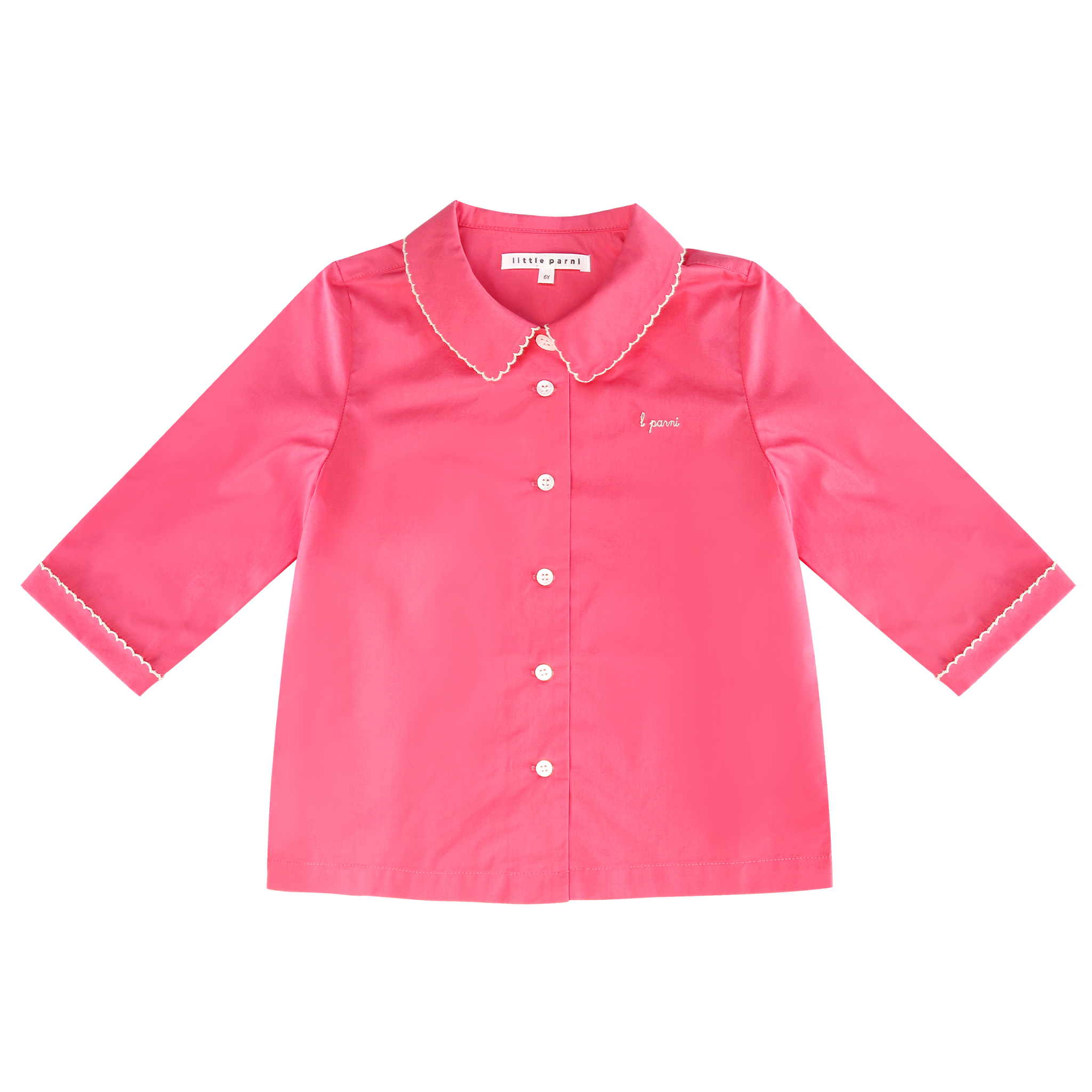 Little Parni Girls Pico Signature Shirt (Pink)