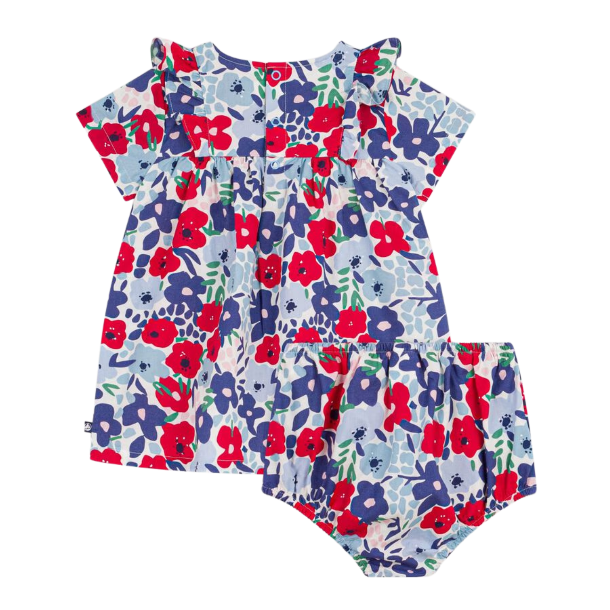 Petit Bateau - Baby Girl Floral Dress with Bloomers – Multi