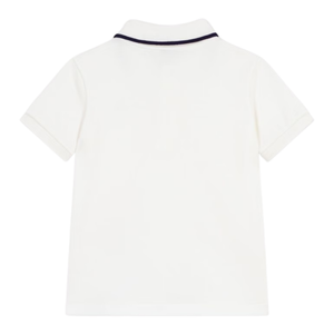 Petit Bateau - Boys Short Sleeve Polo T-Shirt – White