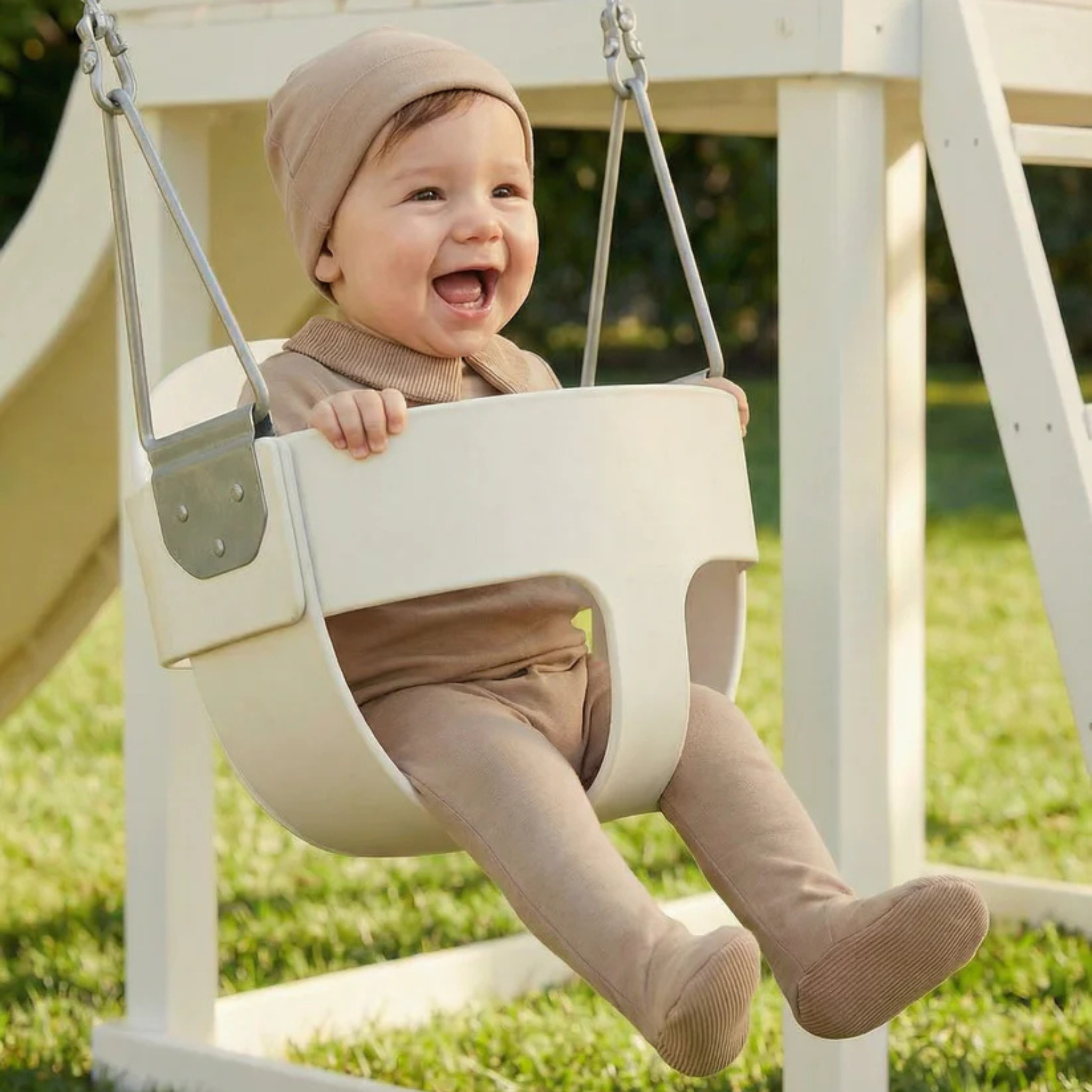 Dottie Lou - Taupe Classic Collar Footie Set