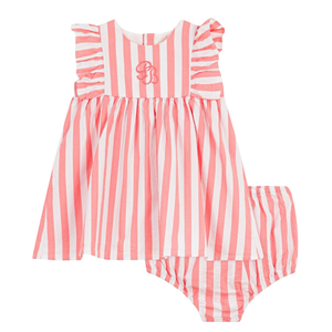 Petit Bateau - Baby Girl Sleeveless Stripe Dress with Bloomers