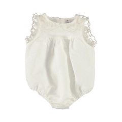 Bebe Organic Lou-Anne Romper – Embroidered Tulle Baby Romper