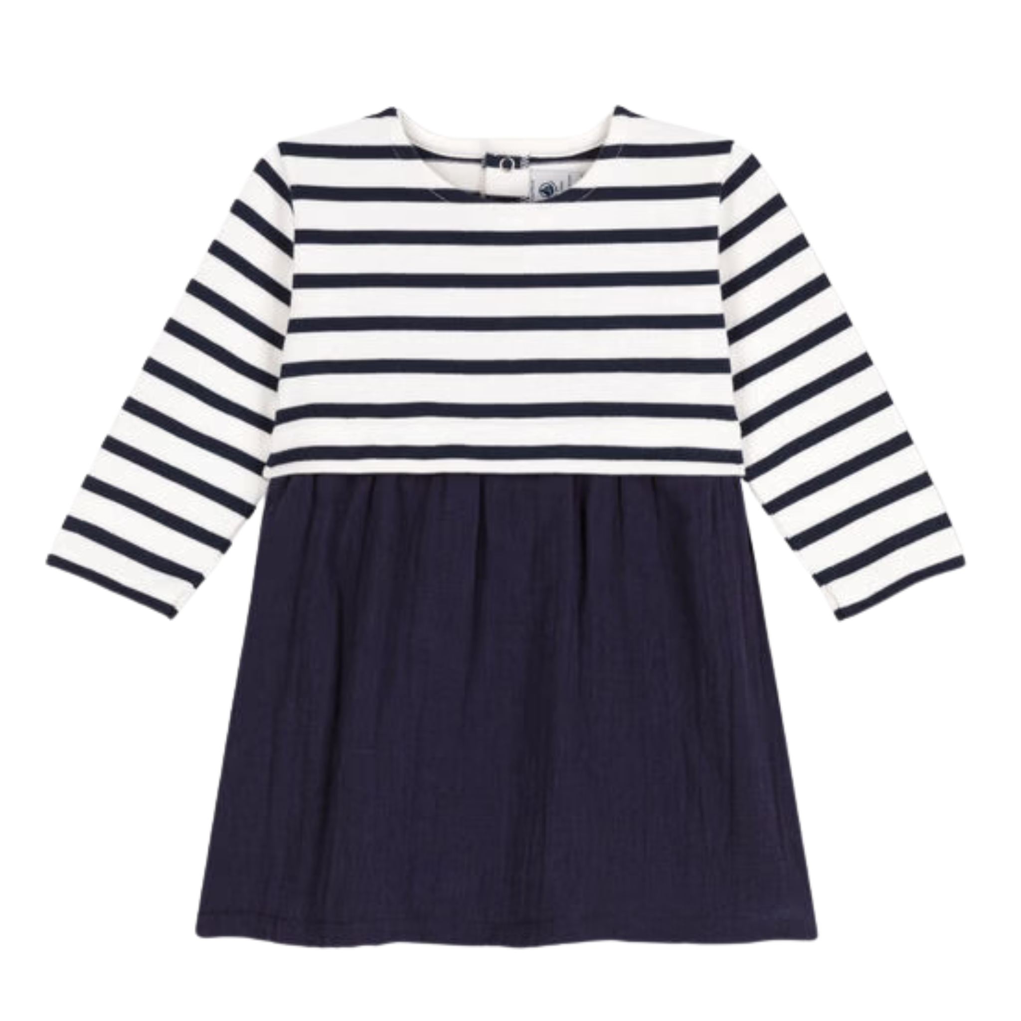 Petit Bateau - Baby Girl Stripe Long Sleeve Dress | Classic French Style