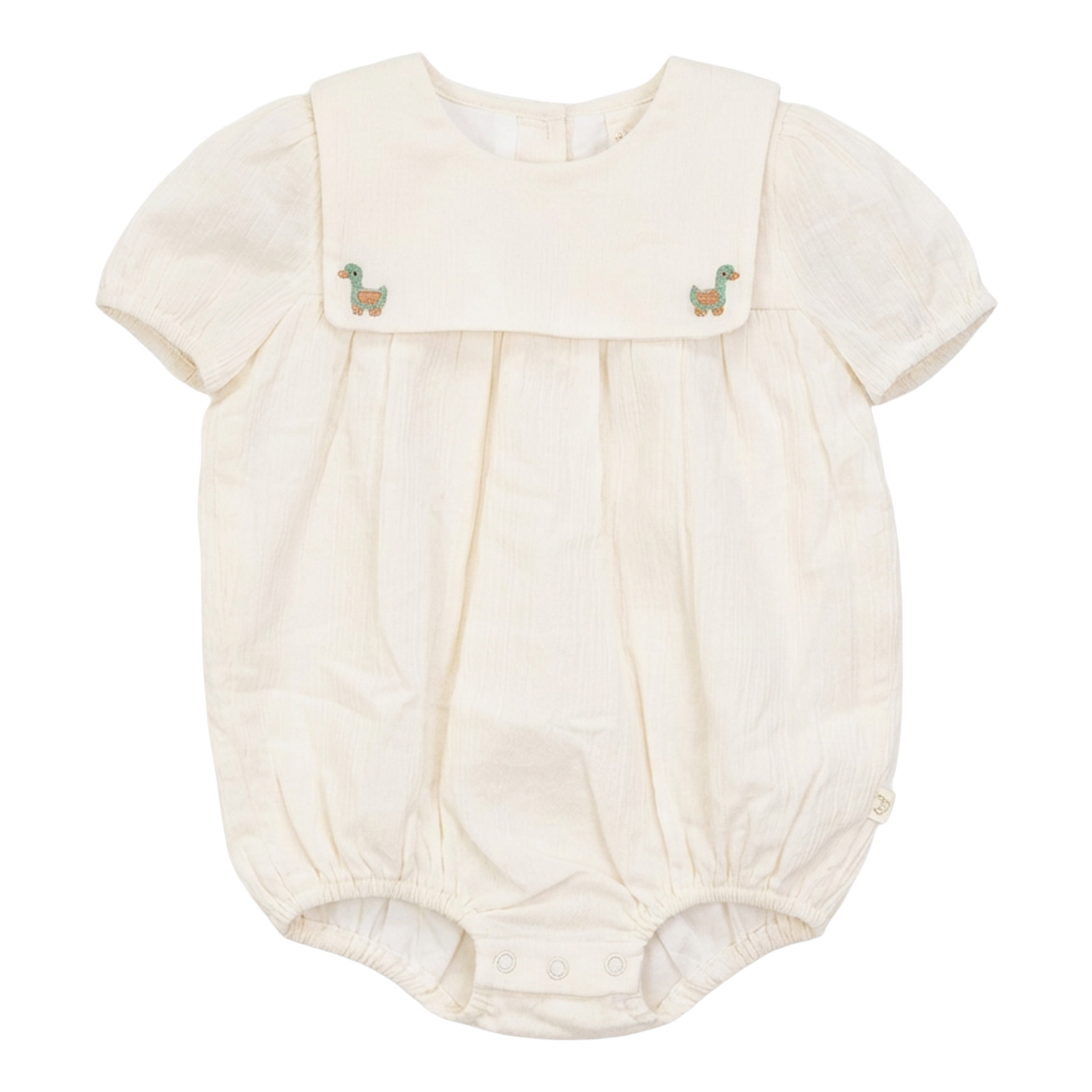 Pompomme - Embroidered Detail Romper BB