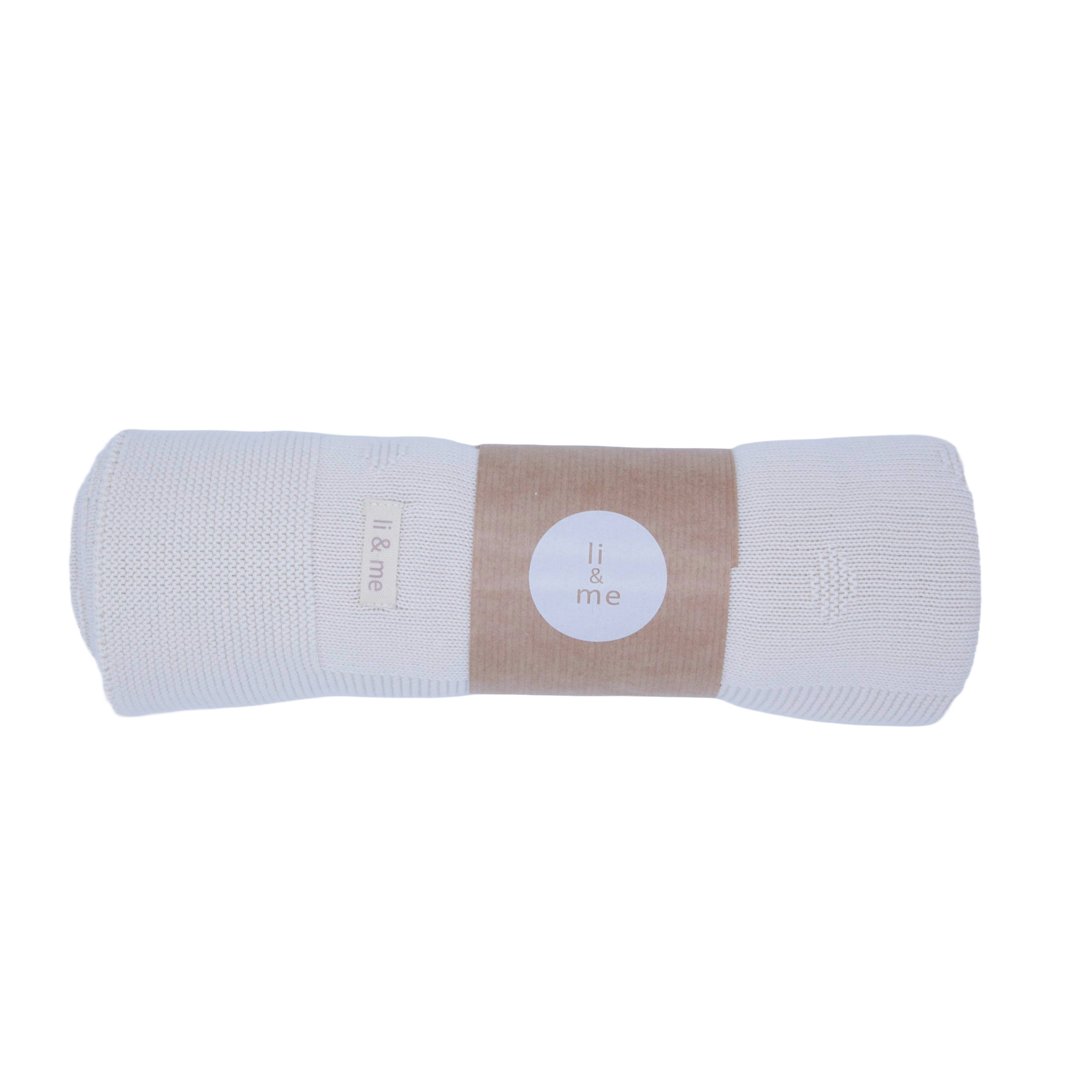 LI + ME Mia Cream Knit Blanket