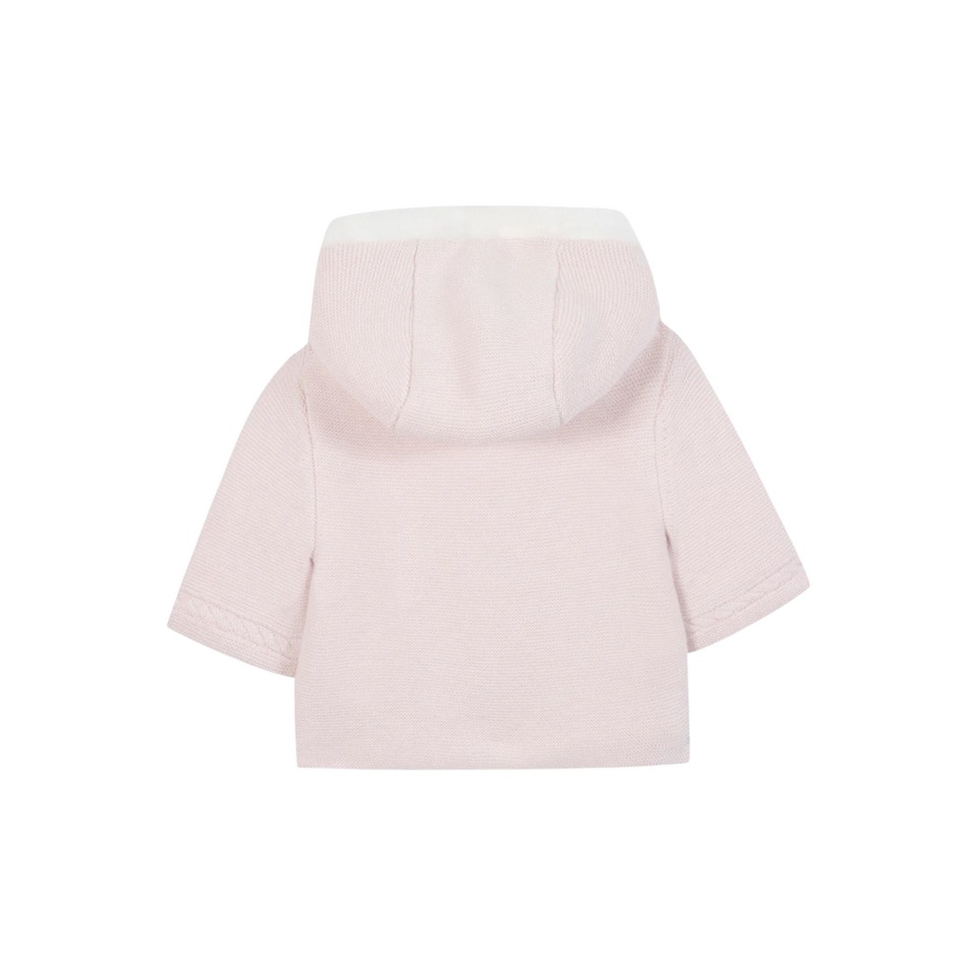Tartine et Chocolat Pale Rose Fur Lined Knit Jacket