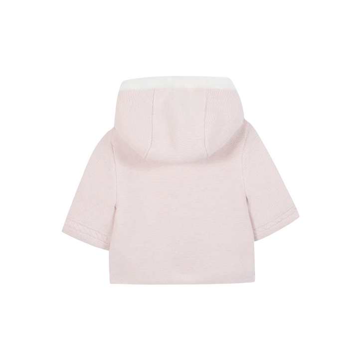 Tartine et Chocolat Pale Rose Fur Lined Knit Jacket