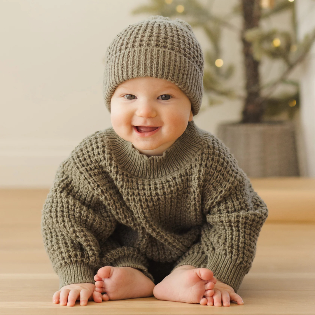 Quincy Mae Forest Chunky Knit Sweater