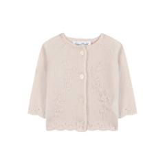 Tartine et Chocolat Pale Rose Embroidery Cardigan Knit Set