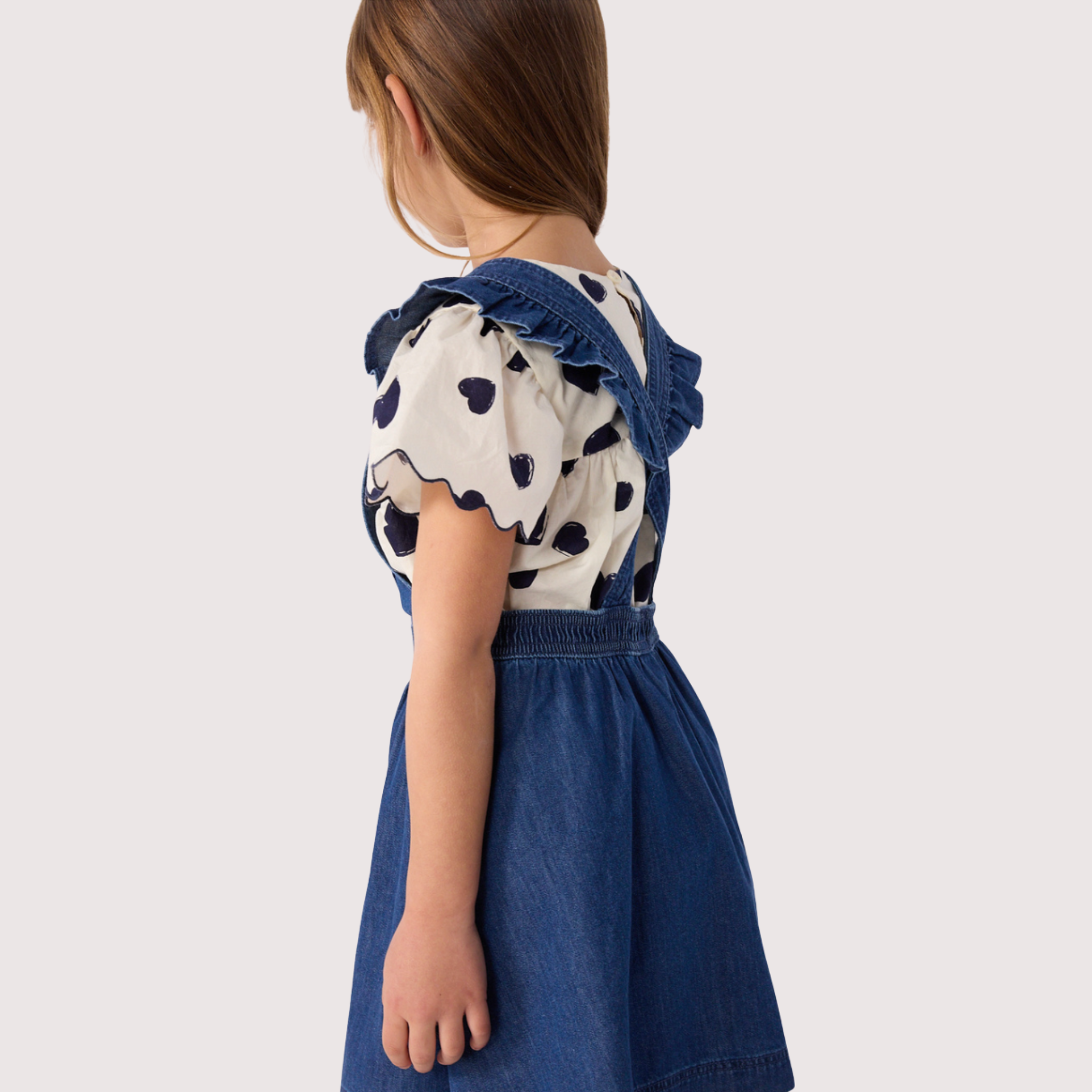 Petit Bateau | Denim Sleeveless Pinafore Dress