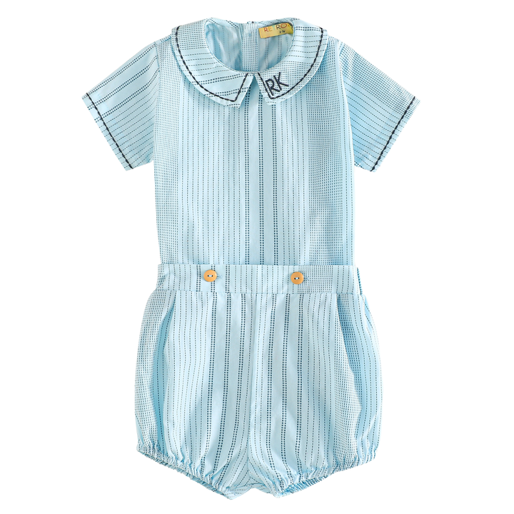 Alfie Cotton Printed Baby Boy Button Up Set