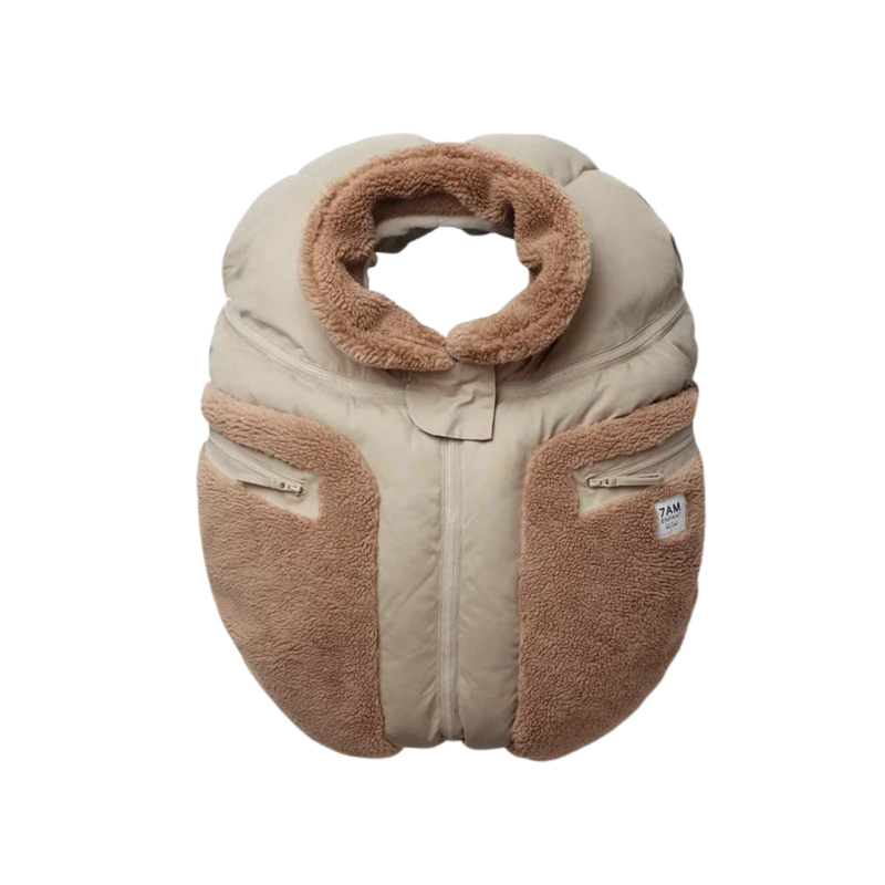 7 AM Enfant -Car Seat Cocoon – Cappuccino Appliqué Cover