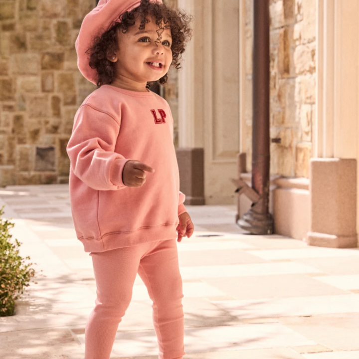 Parni Pink Baby Sweatshirt & Leggings Set – Cozy & Cute