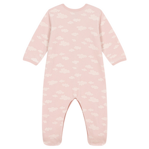 Petit Bateau - Velour Cloud Print Footie