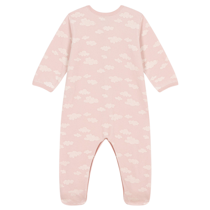 Petit Bateau Velour Cloud Print Footie