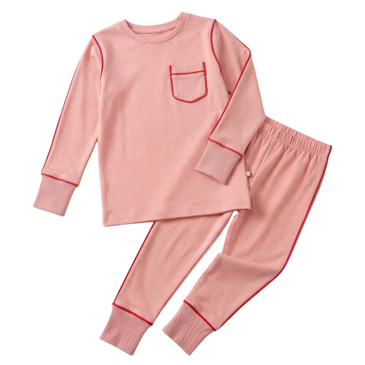 Dottie Lou - Blush Piping Pajama Set