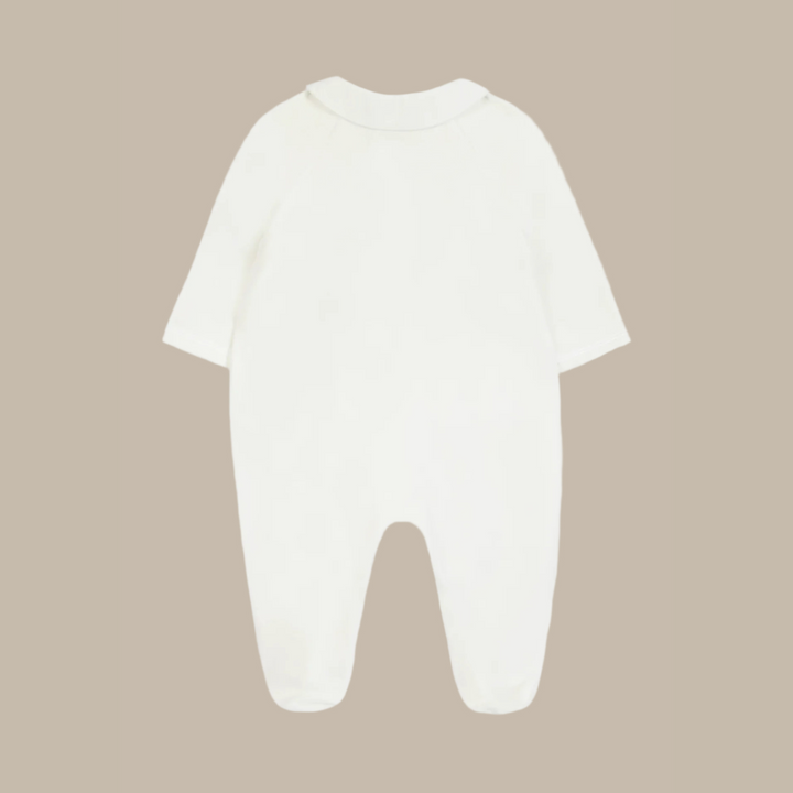 Tartine Et Chocolat Ecru Embroidered Footie